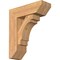 Ekena Millwork Merced Slat Smooth Bracket w/ Offset Brace, Western Red Cedar, 7 1/2"W x 22"D x 26"H BKT0806X22X26MRC06SWR - alternate 1